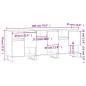 Sideboards 3 Stk. Grau Sonoma Holzwerkstoff Sideboards 3 Stk. Grau Sonoma Holzwerkstoff