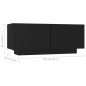 vidaXL TV-Schrank Schwarz 100x35x40 cm Holzwerkstoff vidaXL TV-Schrank Schwarz 100x35x40 cm Holzwerkstoff