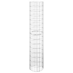 Gabionen-Säule Rund Verzinkter Stahl Ø30x150 cm
