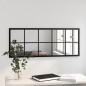 Wandspiegel Schwarz 100x40 cm Metall Wandspiegel Schwarz 100x40 cm Metall