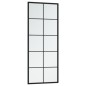 Wandspiegel Schwarz 100x40 cm Metall Wandspiegel Schwarz 100x40 cm Metall
