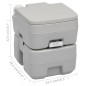 Tragbare Campingtoilette Grau 20 + 10 L Tragbare Campingtoilette Grau 20 + 10 L