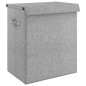 vidaXL Faltbarer Wäschekorb Grau 51x34,5x59 cm Leinenimitat Stoff vidaXL Faltbarer Wäschekorb Grau 51x34,5x59 cm Leinenimitat Stoff