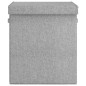 vidaXL Faltbarer Wäschekorb Grau 51x34,5x59 cm Leinenimitat Stoff vidaXL Faltbarer Wäschekorb Grau 51x34,5x59 cm Leinenimitat Stoff