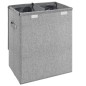 vidaXL Faltbarer Wäschekorb Grau 51x34,5x59 cm Leinenimitat Stoff vidaXL Faltbarer Wäschekorb Grau 51x34,5x59 cm Leinenimitat Stoff