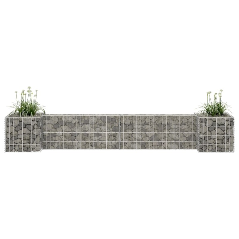 H-förmiger Gabionen-Pflanzkorb Stahldraht 260x40x40 cm H-förmiger Gabionen-Pflanzkorb Stahldraht 260x40x40 cm