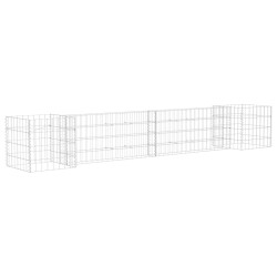 H-förmiger Gabionen-Pflanzkorb Stahldraht 260x40x40 cm