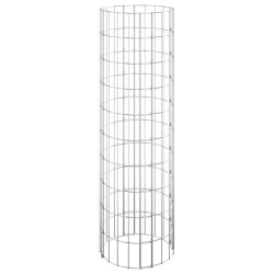 vidaXL Gabionen-Säule Rund Verzinkter Stahl Ø30x100 cm