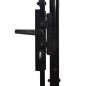 Zauntor Einzelflügel Gewölbte Spitze Stahl 1 x 1 m Schwarz Zauntor Einzelflügel Gewölbte Spitze Stahl 1 x 1 m Schwarz