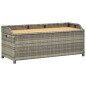 Gartenbank mit Stauraum 120 cm Poly Rattan Grau Gartenbank mit Stauraum 120 cm Poly Rattan Grau