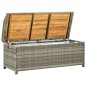 Gartenbank mit Stauraum 120 cm Poly Rattan Grau Gartenbank mit Stauraum 120 cm Poly Rattan Grau