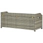 Gartenbank mit Stauraum 120 cm Poly Rattan Grau Gartenbank mit Stauraum 120 cm Poly Rattan Grau