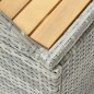 Gartenbank mit Stauraum 120 cm Poly Rattan Grau Gartenbank mit Stauraum 120 cm Poly Rattan Grau