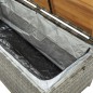 Gartenbank mit Stauraum 120 cm Poly Rattan Grau Gartenbank mit Stauraum 120 cm Poly Rattan Grau