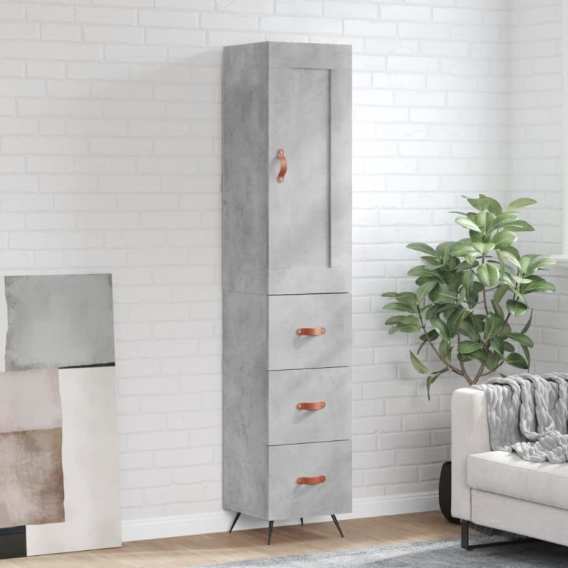 vidaXL Highboard Betongrau 34,5x34x180 cm Holzwerkstoff vidaXL Highboard Betongrau 34,5x34x180 cm Holzwerkstoff