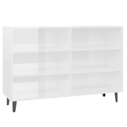 Sideboard Hochglanz-Weiß 103,5x35x70 cm Holzwerkstoff
