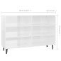 Sideboard Hochglanz-Weiß 103,5x35x70 cm Holzwerkstoff Sideboard Hochglanz-Weiß 103,5x35x70 cm Holzwerkstoff