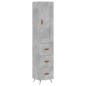 vidaXL Highboard Betongrau 34,5x34x180 cm Holzwerkstoff vidaXL Highboard Betongrau 34,5x34x180 cm Holzwerkstoff