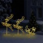 Weihnachtsdeko LED Rentiere & Schlitten Acryl 260x21x87 cm Weihnachtsdeko LED Rentiere & Schlitten Acryl 260x21x87 cm