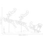 Weihnachtsdeko LED Rentiere & Schlitten Acryl 260x21x87 cm Weihnachtsdeko LED Rentiere & Schlitten Acryl 260x21x87 cm