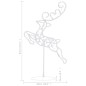 Weihnachtsdeko LED Rentiere & Schlitten Acryl 260x21x87 cm Weihnachtsdeko LED Rentiere & Schlitten Acryl 260x21x87 cm