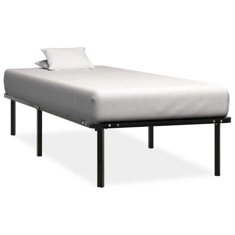 Bettgestell Schwarz Metall 90×200 cm Bettgestell Schwarz Metall 90×200 cm
