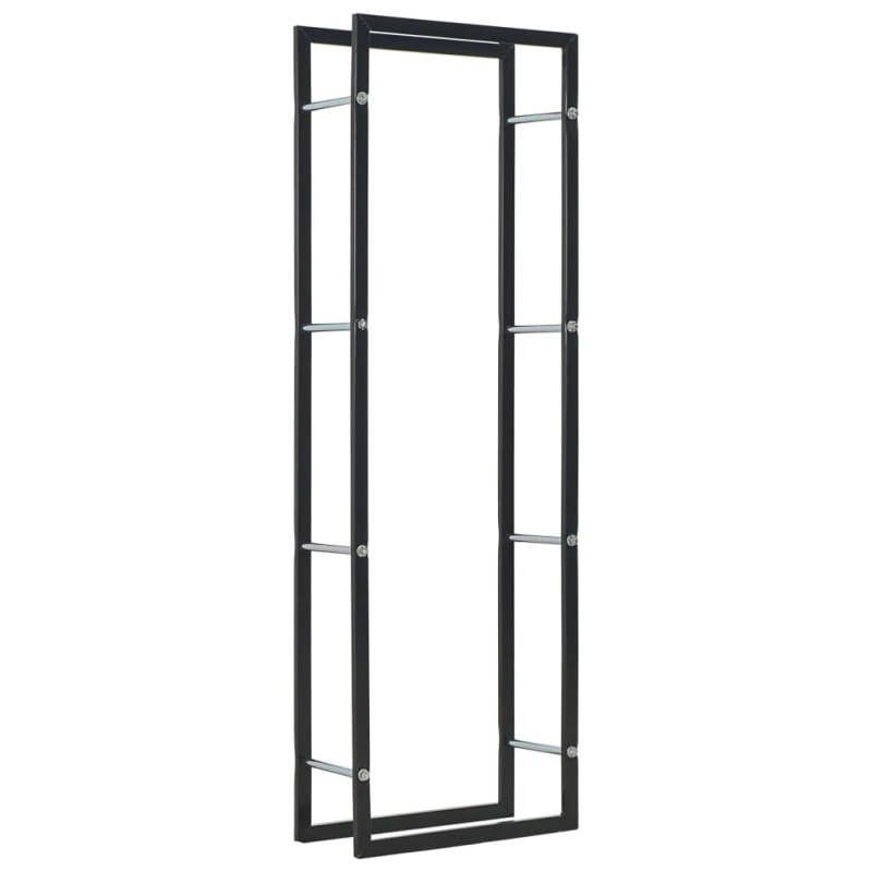 Brennholzregal Schwarz 50 x 20 x 150 cm Stahl Brennholzregal Schwarz 50 x 20 x 150 cm Stahl
