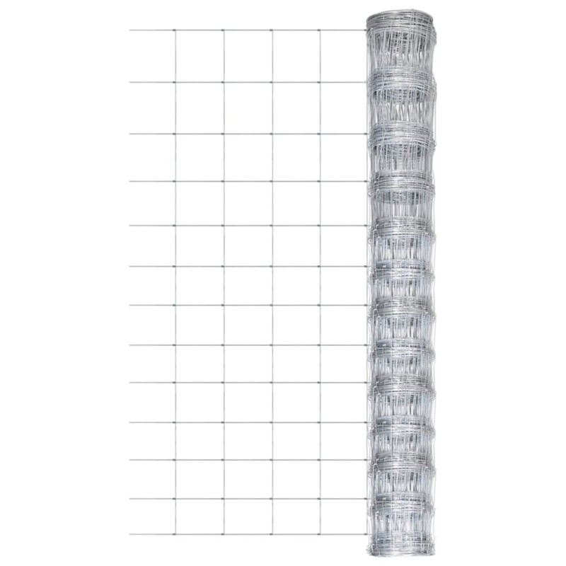 Gartenzaun Verzinkter Stahl 50 m 150 cm Silbern Gartenzaun Verzinkter Stahl 50 m 150 cm Silbern