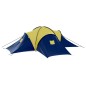 Campingzelt 9 Personen Stoff Blau/Gelb Campingzelt 9 Personen Stoff Blau/Gelb