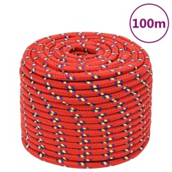 Bootsseil Rot 12 mm 100 m Polypropylen