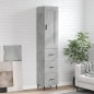 Highboard Betongrau 34,5x34x180 cm Holzwerkstoff Highboard Betongrau 34,5x34x180 cm Holzwerkstoff