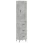 Highboard Betongrau 34,5x34x180 cm Holzwerkstoff Highboard Betongrau 34,5x34x180 cm Holzwerkstoff