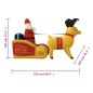 Aufblasbarer Weihnachtsmann mit Rentieren LED 130 cm Aufblasbarer Weihnachtsmann mit Rentieren LED 130 cm