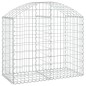 Gabione mit Hochbogen 100x50x80/100 cm Verzinktes Eisen Gabione mit Hochbogen 100x50x80/100 cm Verzinktes Eisen
