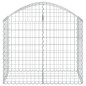 Gabione mit Hochbogen 100x50x80/100 cm Verzinktes Eisen Gabione mit Hochbogen 100x50x80/100 cm Verzinktes Eisen