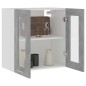 Hängeglasschrank Betongrau 60x31x60 cm Holzwerkstoff Hängeglasschrank Betongrau 60x31x60 cm Holzwerkstoff