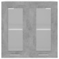 Hängeglasschrank Betongrau 60x31x60 cm Holzwerkstoff Hängeglasschrank Betongrau 60x31x60 cm Holzwerkstoff
