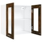 Hängeschrank Glas Räuchereiche 60x31x60 cm Holzwerkstoff Hängeschrank Glas Räuchereiche 60x31x60 cm Holzwerkstoff