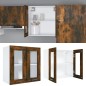 Hängeschrank Glas Räuchereiche 60x31x60 cm Holzwerkstoff Hängeschrank Glas Räuchereiche 60x31x60 cm Holzwerkstoff