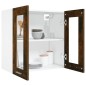 Hängeschrank Glas Räuchereiche 60x31x60 cm Holzwerkstoff Hängeschrank Glas Räuchereiche 60x31x60 cm Holzwerkstoff