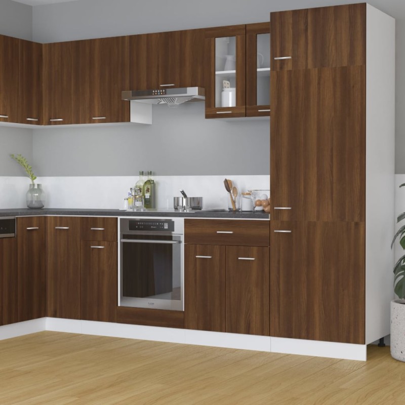 Hängeschrank Glas Braun Eichen-Optik 60x31x60 cm Holzwerkstoff Hängeschrank Glas Braun Eichen-Optik 60x31x60 cm Holzwerkstoff