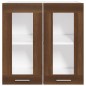 Hängeschrank Glas Braun Eichen-Optik 60x31x60 cm Holzwerkstoff Hängeschrank Glas Braun Eichen-Optik 60x31x60 cm Holzwerkstoff