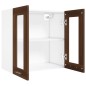 Hängeschrank Glas Braun Eichen-Optik 60x31x60 cm Holzwerkstoff Hängeschrank Glas Braun Eichen-Optik 60x31x60 cm Holzwerkstoff