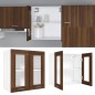 Hängeschrank Glas Braun Eichen-Optik 60x31x60 cm Holzwerkstoff Hängeschrank Glas Braun Eichen-Optik 60x31x60 cm Holzwerkstoff