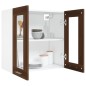 Hängeschrank Glas Braun Eichen-Optik 60x31x60 cm Holzwerkstoff Hängeschrank Glas Braun Eichen-Optik 60x31x60 cm Holzwerkstoff