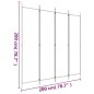 4-tlg. Paravent Anthrazit 200x200 cm Stoff 4-tlg. Paravent Anthrazit 200x200 cm Stoff