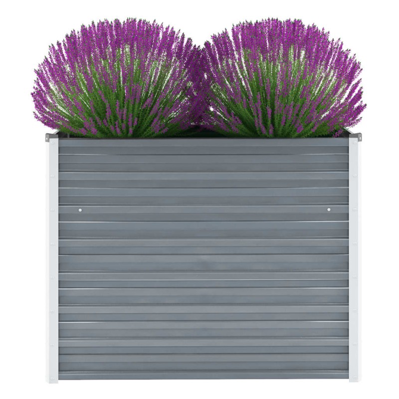 Garten-Hochbeet Verzinkter Stahl 100x40x77 cm Grau Garten-Hochbeet Verzinkter Stahl 100x40x77 cm Grau