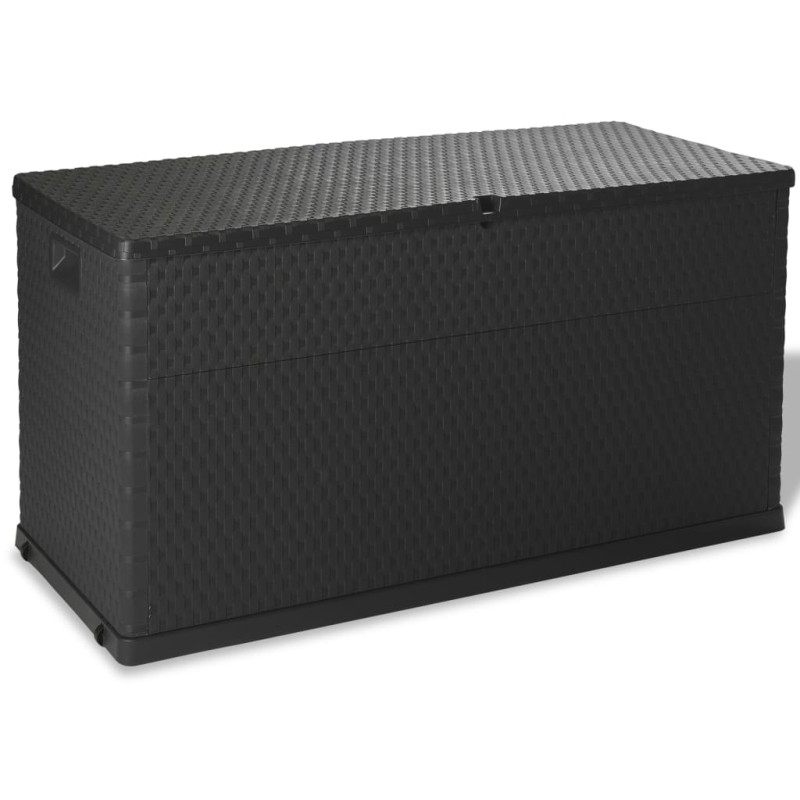 vidaXL Garten-Aufbewahrungsbox Anthrazit 120x56x63 cm PP Rattan vidaXL Garten-Aufbewahrungsbox Anthrazit 120x56x63 cm PP Rattan