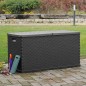 vidaXL Garten-Aufbewahrungsbox Anthrazit 120x56x63 cm PP Rattan vidaXL Garten-Aufbewahrungsbox Anthrazit 120x56x63 cm PP Rattan
