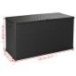vidaXL Garten-Aufbewahrungsbox Anthrazit 120x56x63 cm PP Rattan vidaXL Garten-Aufbewahrungsbox Anthrazit 120x56x63 cm PP Rattan